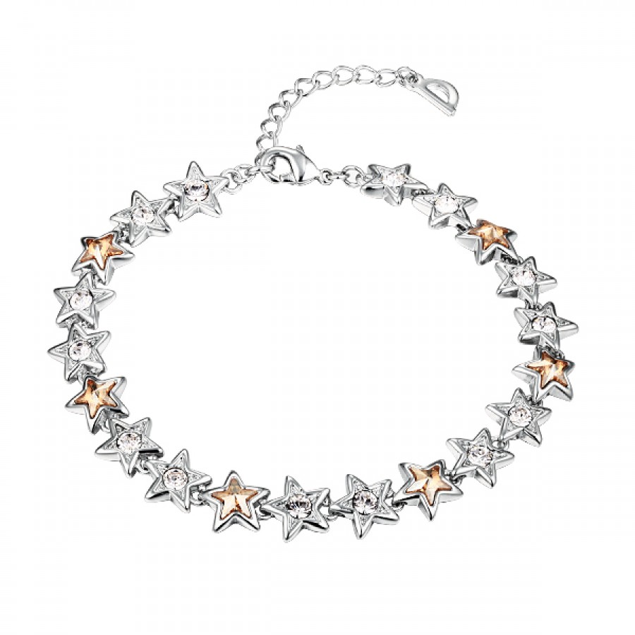 Monemel Swarovski® Taşlı Yıldız Bileklik (Altın Kaplama) - Tüm Ürünler - Monemel